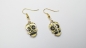Preview: Totenschädel Ohrringe goldfarben skull
